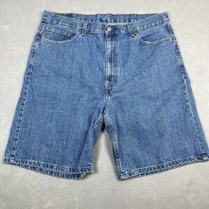 Levi's 550 Jean Shorts Mens 40 Blue Baggy Denim Jorts 5 Pockets Medium Wash